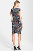 Thumbnail for your product : Ellen Tracy Print Cowl Neck Jersey Sheath Dress