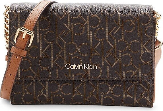 Calvin Klein Brown Leather Handbags | ShopStyle