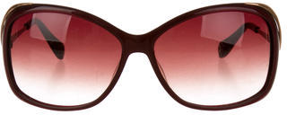 Oliver Peoples Burgundy Oversize Sunglasses