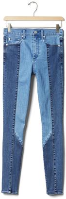 Gap Super high rise two-tone true skinny jeans