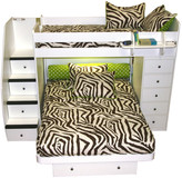 Thumbnail for your product : Nickelodeon Berg Furniture Berg Sierra Twin over Full L-Shaped Bunk Bed with Chest & Stairs