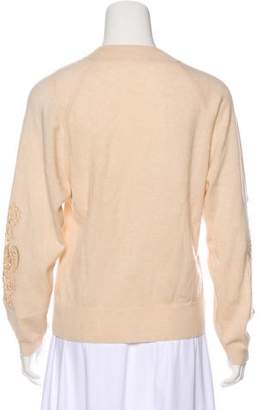 Chloé Lace-Accented Knit Sweater