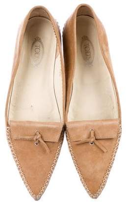Tod's Suede Pointed-Toe Flats