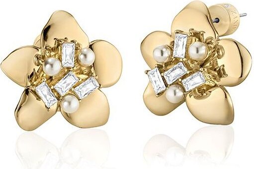 ZAXIE by Stefanie Taylor Zaxie x Stefanie Taylor Petal Faux Pearl Button Earrings