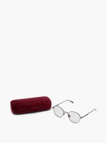 Thumbnail for your product : Gucci Round-frame Metal Glasses - Grey