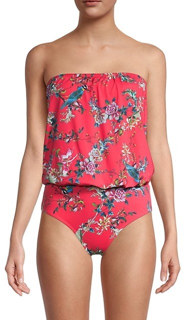 blouson one piece bathing suit
