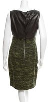 Thumbnail for your product : Jason Wu Leather-Accented Bouclé Dress