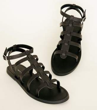 New Look Black Gladiator Sandals