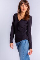 Thumbnail for your product : PJ Salvage Textured Essentials Solid Large/Small Top- Black - L