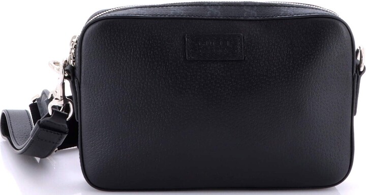 Gucci Crossbody Camera Bag Leather and GG Coated Canvas Small