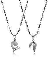 Thumbnail for your product : Evermarker Couples Necklace Stainless Steel Love Heart Puzzle Matching Pendant Necklace