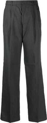 Scotch & Soda Stripe-Print Pleated Tailored Trousers