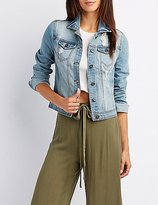 Thumbnail for your product : Charlotte Russe Destroyed Denim Jacket