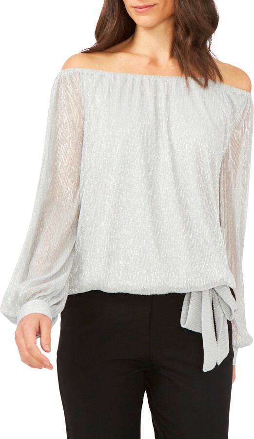 Chaus Metallic Off the Shoulder Blouse ShopStyle