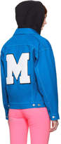 Thumbnail for your product : MSGM Blue Oversized Embroidered M Denim Jacket