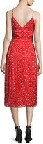 Thumbnail for your product : Christopher Kane Sleeveless Heart-Print Midi Dress, Red