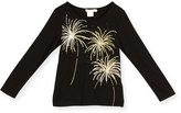 Thumbnail for your product : Billieblush Long-Sleeve Firework Jersey Tee, Black, Size 4-8