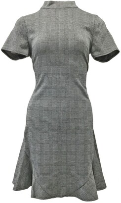 Nanette Lepore Mock Neck Plaid Texture Dress