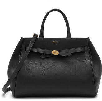 Mulberry Belted Bayswater With Strap Black Heavy Grain