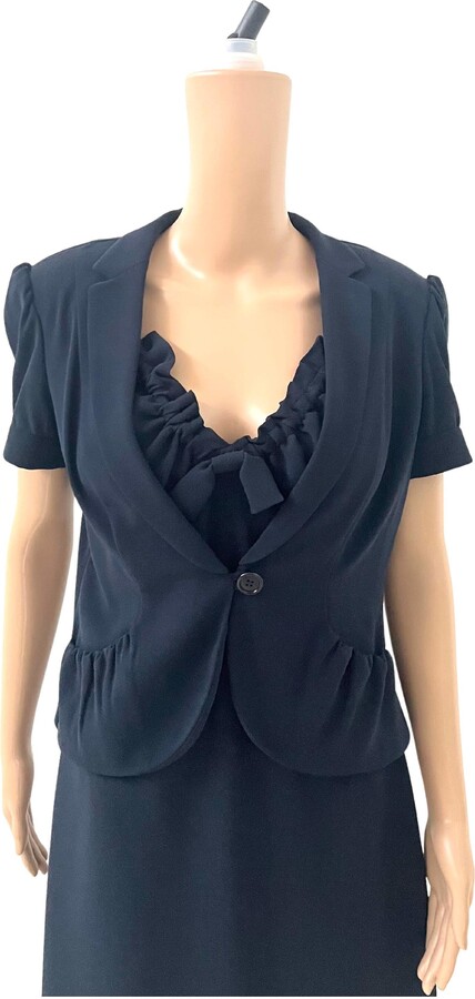 Aspesi Black Dress And Cropped Jacket Set - It 46 - Made In Italy