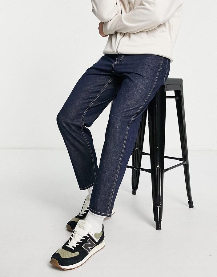 BOSS ORANGE Tatum tapered fit jeans in dark indigo blue - ShopStyle