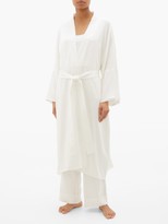 Thumbnail for your product : ASCENO Silk-satin Robe - White