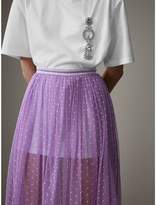 Thumbnail for your product : Burberry Floor-length Flocked Cotton Tulle Skirt