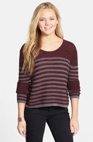 Thumbnail for your product : BP Stripe Bouclé Crop Pullover (Juniors)