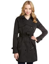 Thumbnail for your product : Calvin Klein black double-breasted belted trench