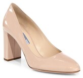 Thumbnail for your product : Prada Block-Heel Patent Leather Pumps