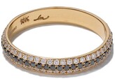 Thumbnail for your product : Lizzie Mandler Fine Jewelry 18kt Yellow Gold Three Row Diamond Pave Cigar Band