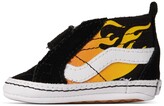 Thumbnail for your product : Vans Baby Black & Yellow Hot Flame Sk8-Hi Crib Sneakers