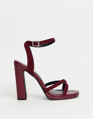 dark red sandals uk