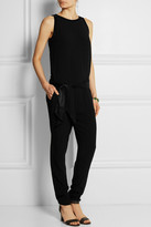 Thumbnail for your product : Vanessa Bruno Carla satin-trimmed crepe jumpsuit