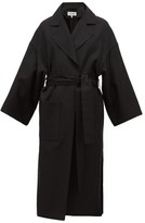 Thumbnail for your product : Loewe Oversized Belted Wool Coat - Black