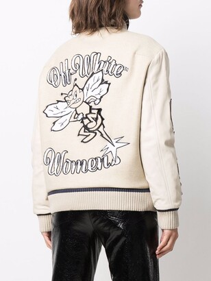 Off-White Patch-Detail Bomber Jacket - ShopStyle