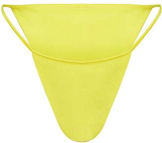 PrettyLittleThing Yellow High Tanga Bikini Bottom