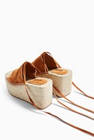Thumbnail for your product : Topshop WEEKEND Tan Leather Wedges
