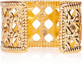 Thumbnail for your product : Kenneth Jay Lane Woven-effect gold-plated cuff