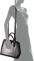 Thumbnail for your product : Nancy Gonzalez Dome Sparkle Stingray & Crocodile Top-Handle Bag