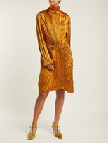Thumbnail for your product : Sies Marjan Ida Pleated Satin Dress - Dark Orange