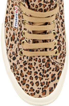 Superga Leopard-print canvas sneakers