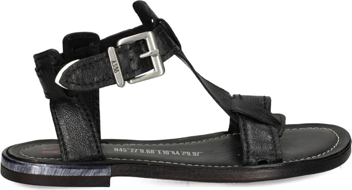 A.S.98 Buckle-Strap Leather Sandals