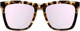 Thumbnail for your product : Illesteva Square Mirrored Sunglasses, Brown