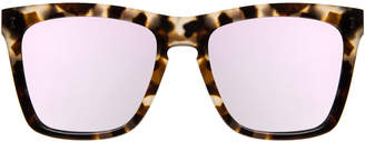 Illesteva Square Mirrored Sunglasses, Brown