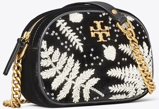 Tory Burch Kira Embroidered Velvet Small Camera Bag - ShopStyle
