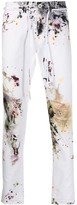 Thumbnail for your product : Off-White Ink Splash Print Slim-Fit Jeans