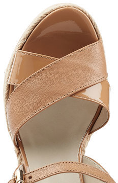 Hogan Leather Wedge Sandals