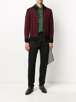 Thumbnail for your product : Ernest W. Baker Festive-Pattern Zip-Up Cardigan