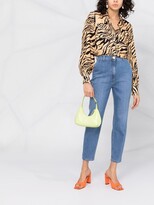 Thumbnail for your product : Elisabetta Franchi Logo-Embroidered High-Waist Jeans